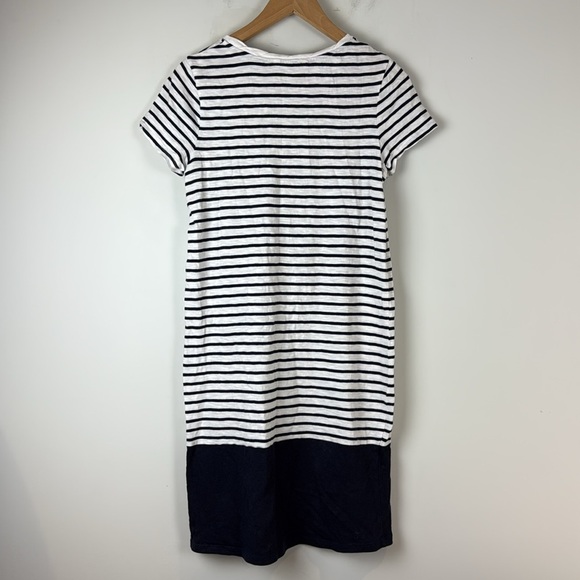 Boden Navy and White Striped Mini Dress Size 8 - Picture 3 of 6